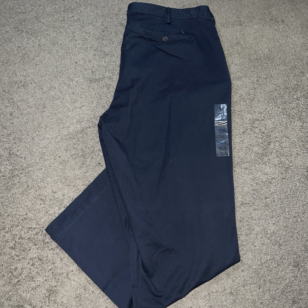 NWT Polo Ralph Lauren Men Stretch Classic Fit Chino Pants 44Bx32 Ink Pony